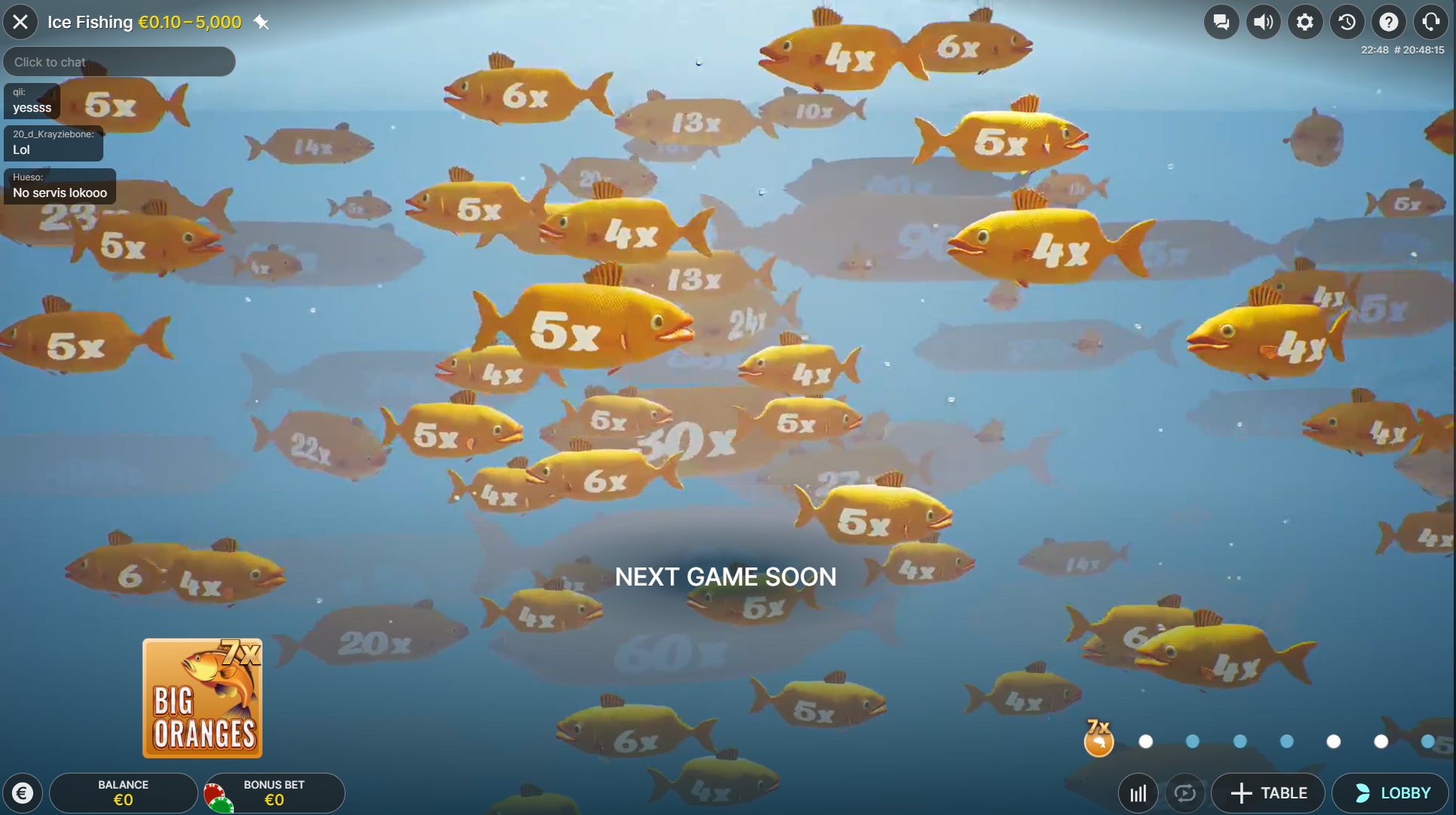 Segmente und Gewinne - Ice Fishing Live